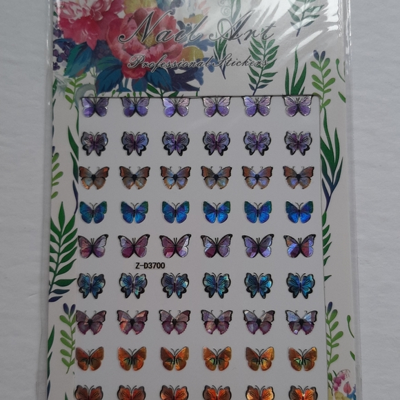 Batterfly nail stickers 10pecs/1 units - Picture 9 of 10